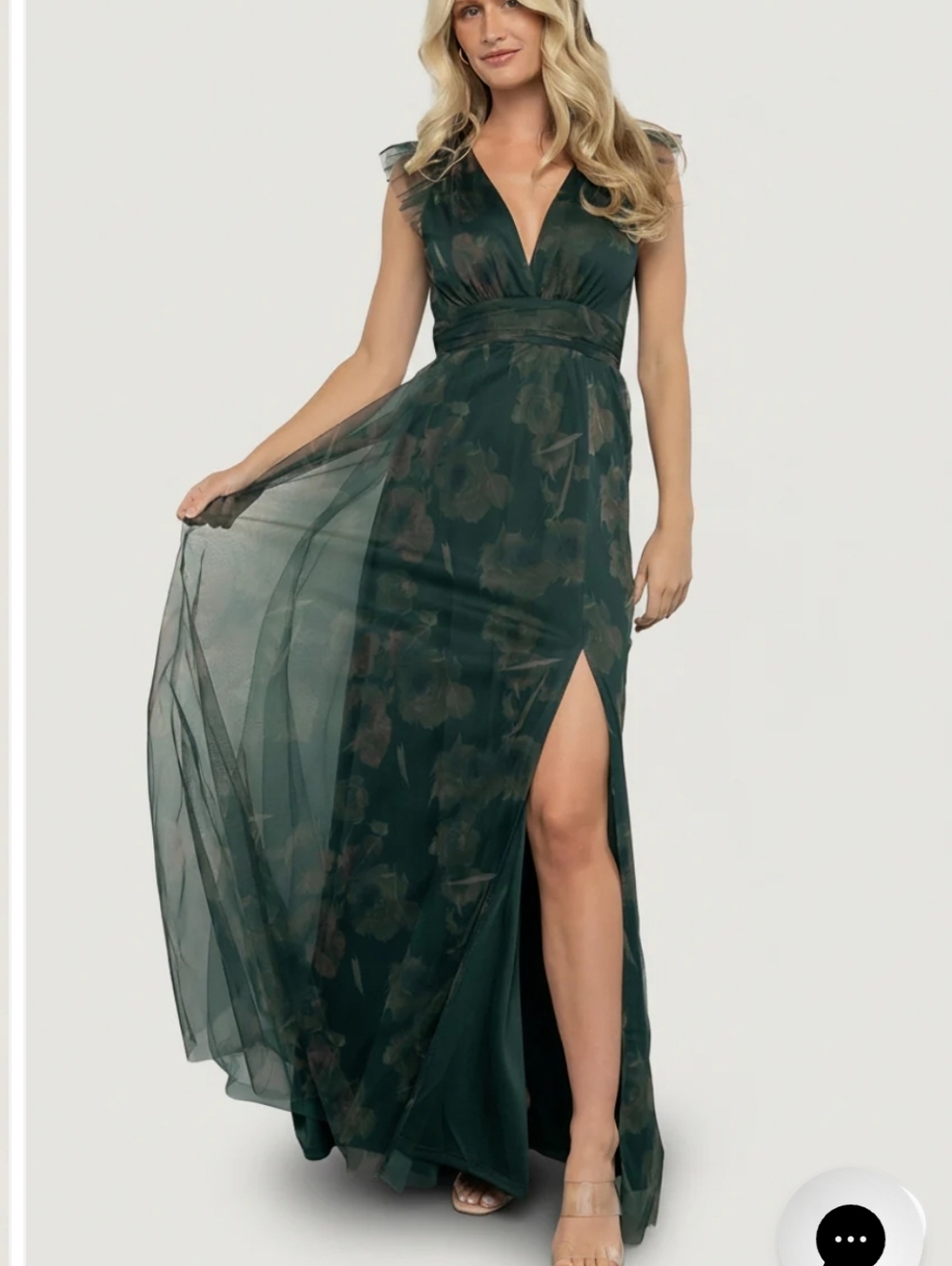 Baltic Born Adelyn Maxi with Sheer Cap Sleeves Size Small - Picture 3 of 15